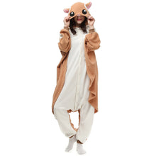 Load image into Gallery viewer, Animal Adult Kigurumi Flying Squirrel Onesies Party Halloween Mouse Pajamas Cosplay Chipmuck Costumes Sleepwear Jumpsuit

