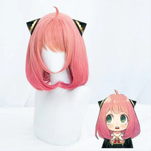 Load image into Gallery viewer, Synthetic Pink Orange Purple Cosplay Wig Heat Resistant Fiber Short Straight  Anime Hair Wigs
