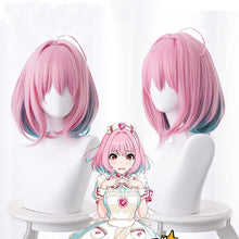 Load image into Gallery viewer, Synthetic Pink Orange Purple Cosplay Wig Heat Resistant Fiber Short Straight  Anime Hair Wigs
