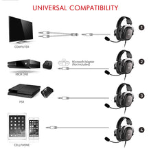 Load image into Gallery viewer, Wired Headset Gamer PC 3.5mm PS4 Headsets Surround Sound &amp; HD Microphone Gaming Overear Laptop Tablet Gamer
