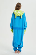 Load image into Gallery viewer, Animal Adult Mike Alien 3 eyes Monster Onesie Kigurumi Pajama Cartoon Little Green Man Family Party Costume Sleepwear
