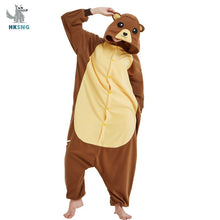 Load image into Gallery viewer, Animal Adults Cat Bear Shark Onesies Pajama Raccoon  Costumes Dragon Jumpsuit Christmas Gift
