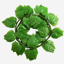 Load image into Gallery viewer, 2.4M Artificial Ivy green Leaf Garland Plants Vine Fake Foliage Flowers Home Decor Plastic Artificial Flower Rattan string
