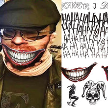 Load image into Gallery viewer, 4pcs/set Waterproof Temporary Tattoo Sticker Skull Joker Clown Pattern Tattoo Water Transfer Body Art Fake Tattoo for Women Men #255337
