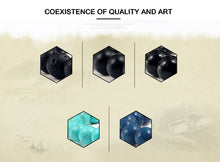 Load image into Gallery viewer, Trendy Jesus Cross Charm Blue Turquoises Men Bracelet Black Lava Stone 8mm White Beads Bracelets Bangles for Women Yoga Jewelry
