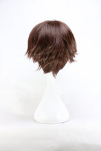Load image into Gallery viewer, QQXCAIW Men Short Costume Cosplay  Boys Dark Brown 32 Cm Heat Resistant Synthetic Hair Wigs
