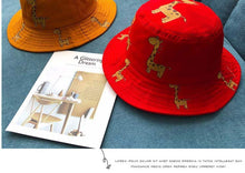 Load image into Gallery viewer, Spring Autumn Children's Bucket Hats Cartoon giraffe Sun Hat Girls Boys Outdoor Beach Hat Camping Fishing Cap Casual Panama Cap
