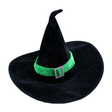 Load image into Gallery viewer, Black Velour Witch Sorceress Hat Hallowen Fancy Dress Party Costume Accessory Supplies Children Gift
