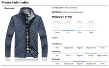 Load image into Gallery viewer, 2023 Autumn Winter Men's Sweater Coat Faux Fur Wool Sweater Jackets Men Zipper Knitted Thick Coat Warm Casual Knitwear Cardigan
