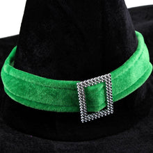 Load image into Gallery viewer, Black Velour Witch Sorceress Hat Hallowen Fancy Dress Party Costume Accessory Supplies Children Gift
