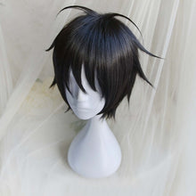 Load image into Gallery viewer, High Quality Anime One Piece Monkey D. Luffy Short Black Cosplay Wig Heat Resistant Synthetic Hair Wigs + Wig Cap
