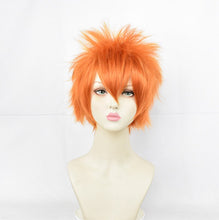 Load image into Gallery viewer, Haikyuu!! Hinata Syouyou Short Orange F Layered Cosplay Wigs Heat Resistant Synthetic Hair Anime Wig + Wig Cap
