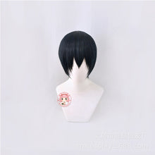 Load image into Gallery viewer, Haikyuu!! Kageyama Tobio Black Blue Short Wig Cosplay Costume Heat Resistant Synthetic Hair Haikiyu Karasuno Men Women Wigs
