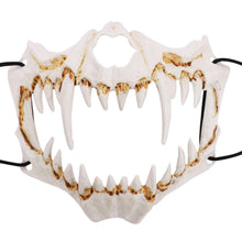 Load image into Gallery viewer, Half-face Mask Dragon Tiger Man Wolf Mask Cosplay Horror Halloween Costume Props Cosplay Party Props
