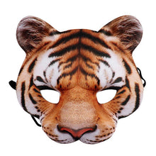 Load image into Gallery viewer, Halloween 3D Tiger Pig Animal Half Face Mask Masquerade Party Cosplay Costume
