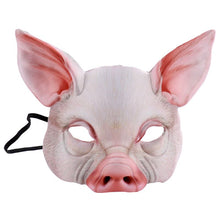 Load image into Gallery viewer, Halloween 3D Tiger Pig Animal Half Face Mask Masquerade Party Cosplay Costume
