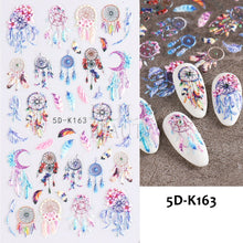 Load image into Gallery viewer, Halloween 5D Nail Sticker Horror Mask Decor Spooky Design Bones Blood Drips Skull Sliders For Nails Lips Decal Wraps GLJI-5D11
