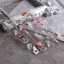 Load image into Gallery viewer, Halloween 5D Nail Sticker Horror Mask Decor Spooky Design Bones Blood Drips Skull Sliders For Nails Lips Decal Wraps GLJI-5D11
