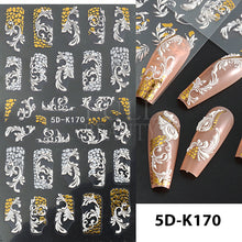 Load image into Gallery viewer, Halloween 5D Nail Sticker Horror Mask Decor Spooky Design Bones Blood Drips Skull Sliders For Nails Lips Decal Wraps GLJI-5D11
