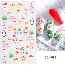 Load image into Gallery viewer, Halloween 5D Nail Sticker Horror Mask Decor Spooky Design Bones Blood Drips Skull Sliders For Nails Lips Decal Wraps GLJI-5D11
