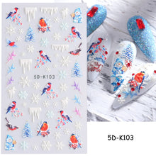 Load image into Gallery viewer, Halloween 5D Nail Sticker Horror Mask Decor Spooky Design Bones Blood Drips Skull Sliders For Nails Lips Decal Wraps GLJI-5D11
