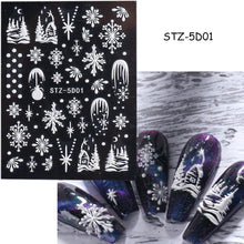 Load image into Gallery viewer, Halloween 5D Nail Sticker Horror Mask Decor Spooky Design Bones Blood Drips Skull Sliders For Nails Lips Decal Wraps GLJI-5D11
