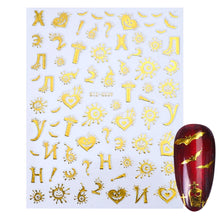 Load image into Gallery viewer, Halloween Anime Nails Stickers Terror Gothic Style Skull Black Snake Decals 3D New Year Sliders Manicure Decorations LECA725-732
