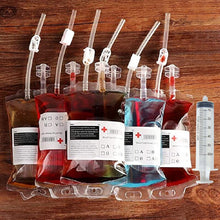 Load image into Gallery viewer, Halloween Blood Bag 400ml PVC Food Grade Drink Bag For Haloween Party Decor Horror Props Cosplay Vampire Blood Pouch Energy Pack
