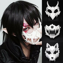 Load image into Gallery viewer, Halloween Carnival Party Mask Anime Dragon God Skeleton Half Face Masks Bone Skull Animals Mask Cosplay Dance Prom Costume Props
