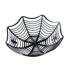 Load image into Gallery viewer, Halloween Decoration Black Spider Web Bowl Fruit Plate Candy Biscuit Package Basket Bowl Trick or Treat Halloween Party Supplies

