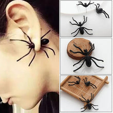 Load image into Gallery viewer, Halloween Decoration Halloween Costumes For Woman 3D Creepy Black Spider Ear Stud Earrings For Haloween Party DIY Decoration
