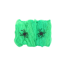 Load image into Gallery viewer, Halloween Decorations Artificial Spider Web Super Stretch Cobwebs with Fake Spiders Scary Party Scene Decor Horror House Props
