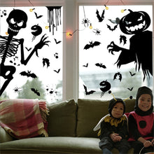 Load image into Gallery viewer, Halloween Giant Ghost Monster Ghost Shadow Window Sticker Witch Death Bat Skeleton Helloween Party Decor Electrostatic Sticker
