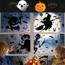 Load image into Gallery viewer, Halloween Giant Ghost Monster Ghost Shadow Window Sticker Witch Death Bat Skeleton Helloween Party Decor Electrostatic Sticker
