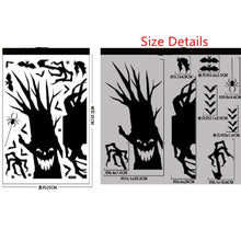 Load image into Gallery viewer, Halloween Giant Ghost Monster Ghost Shadow Window Sticker Witch Death Bat Skeleton Helloween Party Decor Electrostatic Sticker
