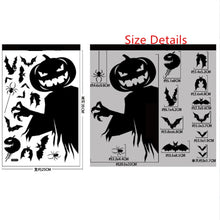 Load image into Gallery viewer, Halloween Giant Ghost Monster Ghost Shadow Window Sticker Witch Death Bat Skeleton Helloween Party Decor Electrostatic Sticker

