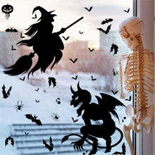 Load image into Gallery viewer, Halloween Giant Ghost Monster Ghost Shadow Window Sticker Witch Death Bat Skeleton Helloween Party Decor Electrostatic Sticker
