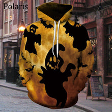 Load image into Gallery viewer, Halloween Hoodie Long Sleeve Fleece Sweatshirt Pumpkin Lantern Horror Bat Women Men Children Gifts
