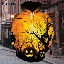 Load image into Gallery viewer, Halloween Hoodie Long Sleeve Fleece Sweatshirt Pumpkin Lantern Horror Bat Women Men Children Gifts

