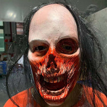 Load image into Gallery viewer, Halloween Horror Bloody Smiley Mask Fancy Dress Party Suture Ghost Latex Mask Helmet Halloween Scary Tricky Costume Cosplay Prop
