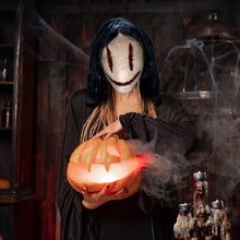 Load image into Gallery viewer, Halloween Horror Bloody Smiley Mask Fancy Dress Party Suture Ghost Latex Mask Helmet Halloween Scary Tricky Costume Cosplay Prop
