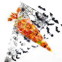 Load image into Gallery viewer, 100pcs Halloween Cone Bags Triangle Candy Bags Halloween Party Festival Gift Favors Bags
