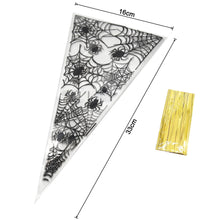 Load image into Gallery viewer, 100pcs Halloween Cone Bags Triangle Candy Bags Halloween Party Festival Gift Favors Bags
