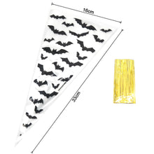 Load image into Gallery viewer, 100pcs Halloween Cone Bags Triangle Candy Bags Halloween Party Festival Gift Favors Bags

