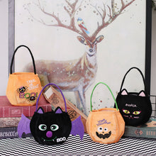 Load image into Gallery viewer, Halloween Loot Party Kids Pumpkin Trick Or Treat Tote Bags Candy Bag Halloween Candy Storage Bucket Portable Gift Basket
