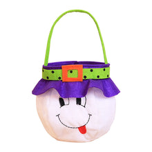Load image into Gallery viewer, Halloween Loot Party Kids Pumpkin Trick Or Treat Tote Bags Candy Bag Halloween Candy Storage Bucket Portable Gift Basket

