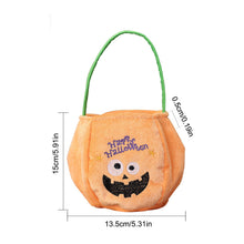 Load image into Gallery viewer, Halloween Loot Party Kids Pumpkin Trick Or Treat Tote Bags Candy Bag Halloween Candy Storage Bucket Portable Gift Basket
