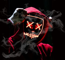 Load image into Gallery viewer, Halloween Mask Light Up Hacker Purge Mask Scary LED Mask for Cosplay Costumes Festival Carnival Party Gifts for Kids Men Women
