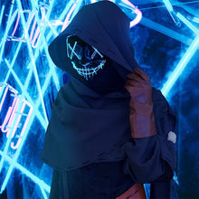 Load image into Gallery viewer, Halloween Mask Light Up Hacker Purge Mask Scary LED Mask for Cosplay Costumes Festival Carnival Party Gifts for Kids Men Women

