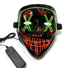 Load image into Gallery viewer, Halloween Mask Light Up Hacker Purge Mask Scary LED Mask for Cosplay Costumes Festival Carnival Party Gifts for Kids Men Women
